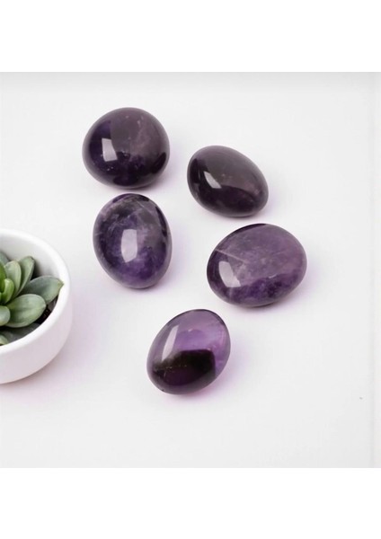 Ametist Doğal Taş Iyi Kalite Tamburlanmış Parça - Tımbıl 1 Ad. ( Amethyst )