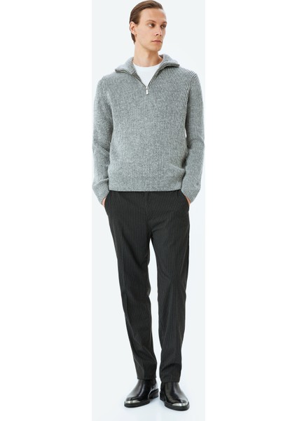 Yarım Fermuarlı Uzun Kollu Kışlık Triko Kazak fiyatları