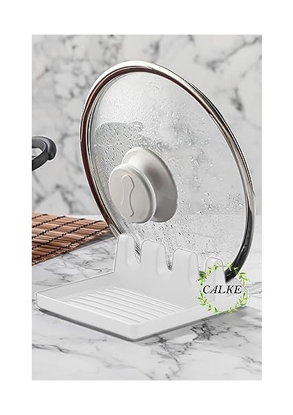 Tencere Kapak Tutucu ve Kaşıklık – Tencere Kapağı Kirli Kaşıklık Kepçe Altlığı Beyaz fiyatları