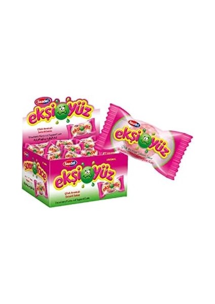 Ekşiyüz Şekerli Sakız 100&APOS;LÜ Kutu Çilek