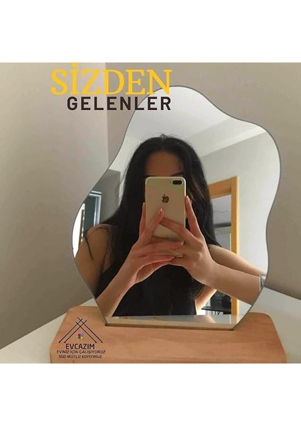 Düzensiz Estetik Makyaj Aynası Çerçevesiz indirimleri