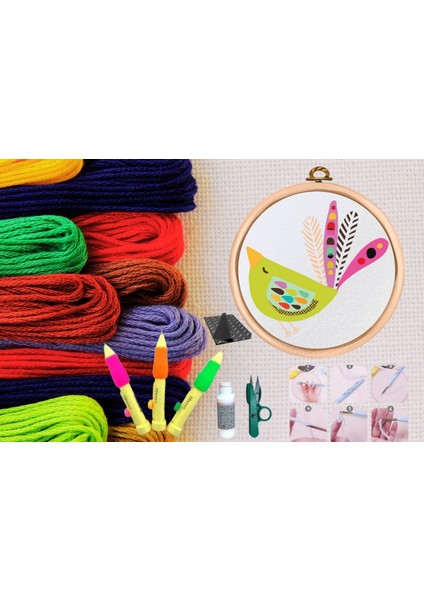 Punch Seti Nakış Seti Kasnaklı Kendin Yap Seti Seri 21