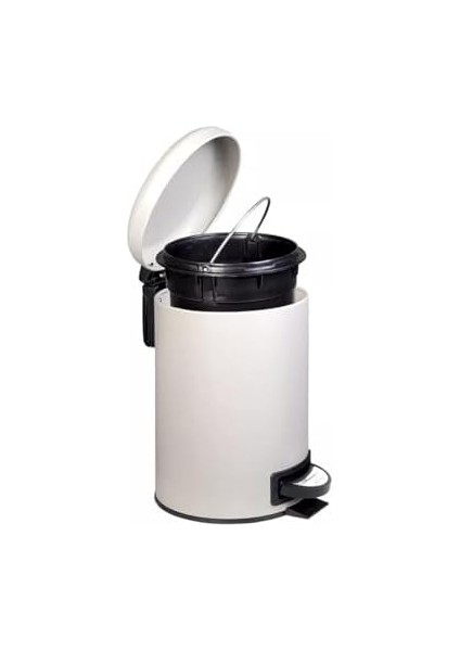 Paslanmaz Pedallı Çöp Kovası Beyaz 12 Lt (000302-2) fiyatları