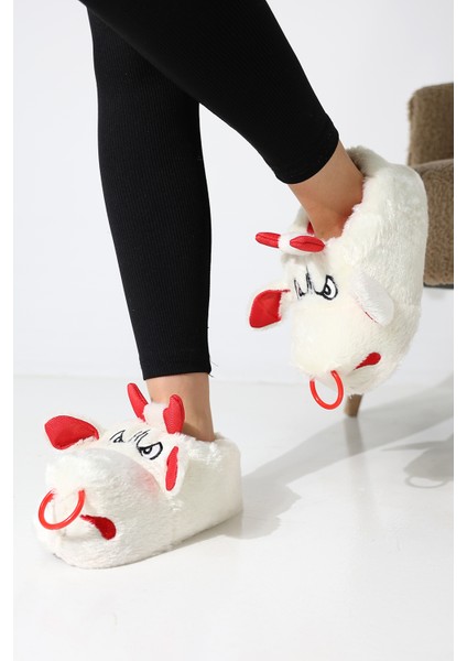 Hayvanlı B20 Boğa Modelli Kışlık Kadın Erkek Panduf Ev Içi Sessiz Taban Panduf fiyatları