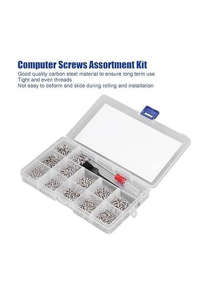 600 Adet Bilgisayar Vidaları, Dizüstü Dizüstü Bilgisayar Yedek Vidalar Kiti Mikro Düz Kafa M2 M2.5 M3 Tornavida Fırçası ile (Seri) fırsatları