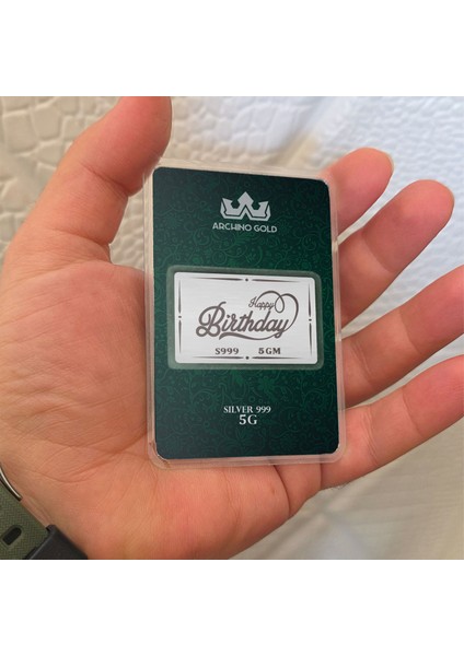 Sevginin ve Neşenin Simgesi Olan Iyi Ki Doğdun Temalı Hediyelik 5 Gram 999 Ayar Gümüş KÜLÇESI-726 modelleri