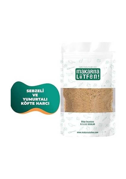 Makarna Lütfen! Sebzeli ve Yumurtalı Köfte Harcı 180 Gram fiyatları
