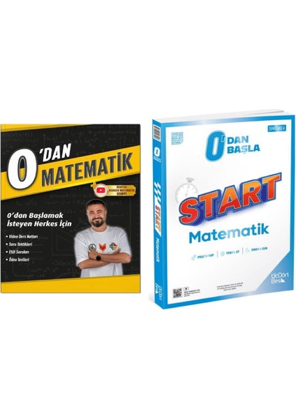 2026 0’dan Matematik ve ÜçDörtBeş Yayınları 0 Dan Başla Start Matematik