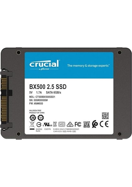 BX500 500GB Sata Lll 2.5" SSD fırsatları