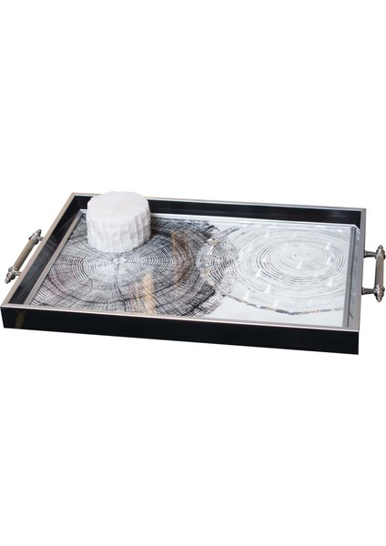 Dekoratif Kulplu Tepsi ST-6028