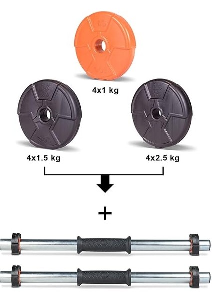 21 kg Dambıl Seti Turuncu Siyah fiyatları