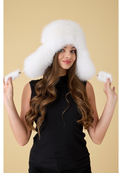 Hakiki Deri Gerçek Kürklü Kulaklıklı Kışlık Şapka fiyatları