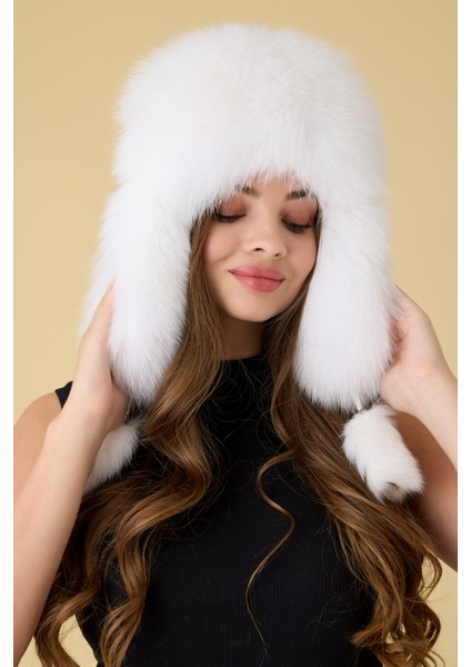 Hakiki Deri Gerçek Kürklü Kulaklıklı Kışlık Şapka modelleri