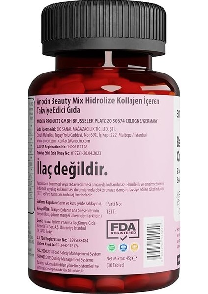 Beauty Mix Collagen Tip I,ıı,ııı +Elastin,biotin,zinc, Vitamin C, Selenyum, Hyaluronic Acid, Kolajen fiyatları