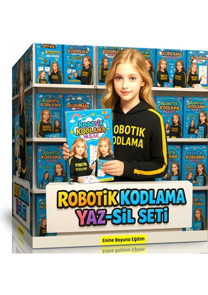 Robotik Kodlama Yaz-Sil Seti 4-10 Yaş (Üç Kitap – Üç Seviye)