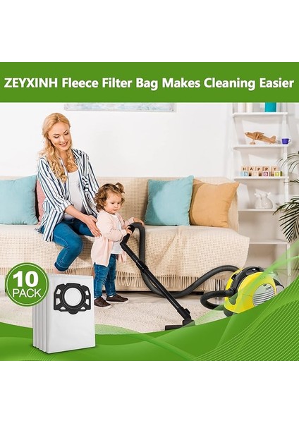 10 Adet Elektrikli Süpürge Torbası Karcher 2.863-006.0 Için Keçe Filtre Torbası Karcher Wd4 Wd5 Wd6 WD5P WD6P Premium Mv4 Mv5 Mv6 Torba Filtre Torbaları Islak ve Kuru Toz Torbası Torbalar Için fiyatları