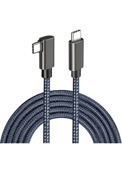 Quest ile Uyumlu Link Kablosu 6mt, 5gbps USB Hızlı Veri Aktarımı, Hızlı Şarj Usb-C, Quest 2 Uyumlu (Type C To Type C)