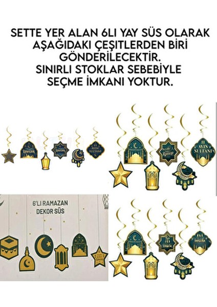 Led Işıklı Hoşgeldin Ramazan Yazısı 6 Parça Tavan Süsü 1,70x26 cm Dini Süsleme Seti fırsatları