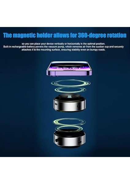 Yeni Nesil Akıllı Taşınabilir Mıknatıslı Otomatik Vakumlu Telefon Tutucu Araç Içi Ev Ofis fiyatları