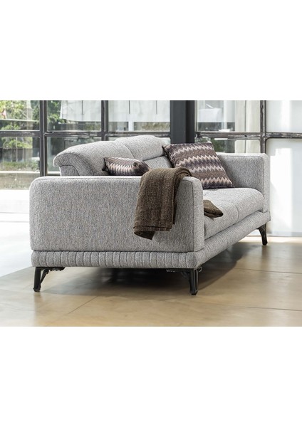 Hermes Üçlü Koltuk Açık Gri fiyatları