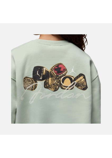 Jordan Brooklyn ''jewelery Graphics'' Fleece Crew Kadın Sweatshirt fiyatları