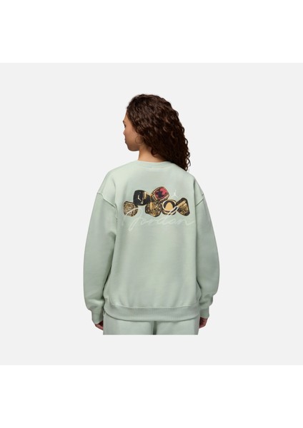 Jordan Brooklyn ''jewelery Graphics'' Fleece Crew Kadın Sweatshirt modelleri