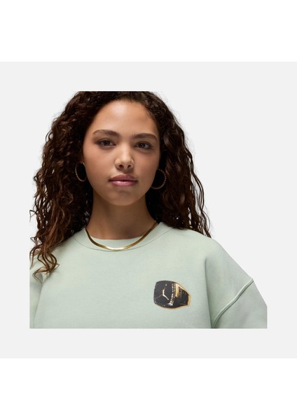 Jordan Brooklyn ''jewelery Graphics'' Fleece Crew Kadın Sweatshirt fırsatları