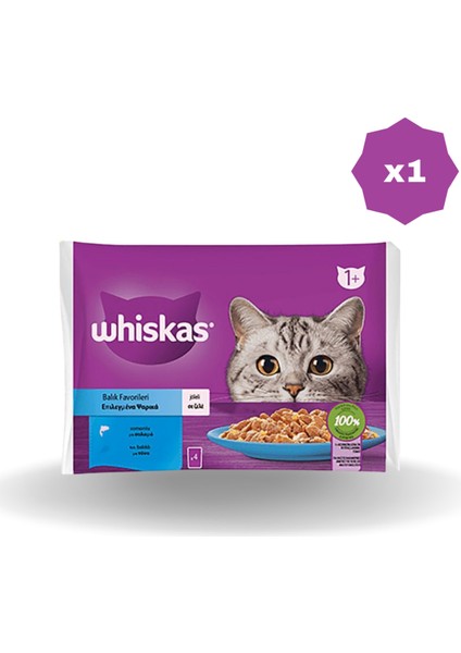 Yaş Mama Poşet Balık 340 gr - (1 Adet)