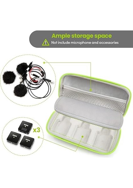 Wireless Go 2 Sert Kılıf - Profesyonel Floklama Mikrofon Taşıma Çantası Rode Wireless Go Iı Mikrofon ile Uyumlu modelleri