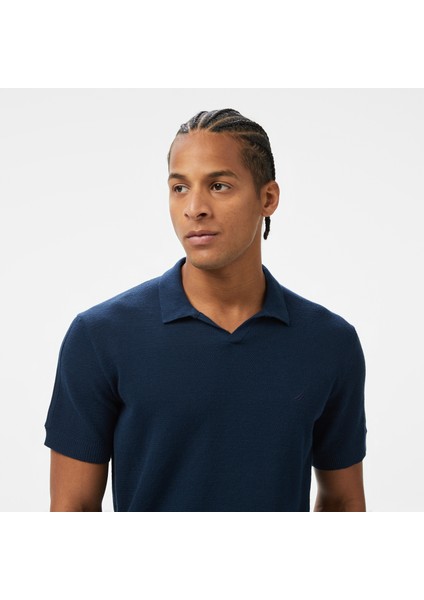 Erkek Lacivert Kısa Kollu Triko fırsatları