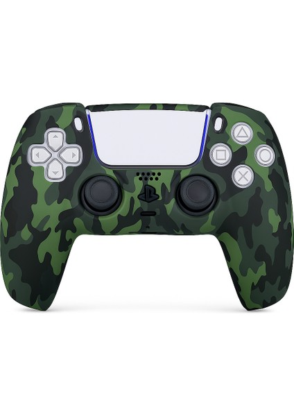 Ps5 Dualsense Joystick Koruyucu Silikon Kılıf Army Yeşil – Yüksek Kaliteli, Esnek, Army Yeşil Desenli Kaplama