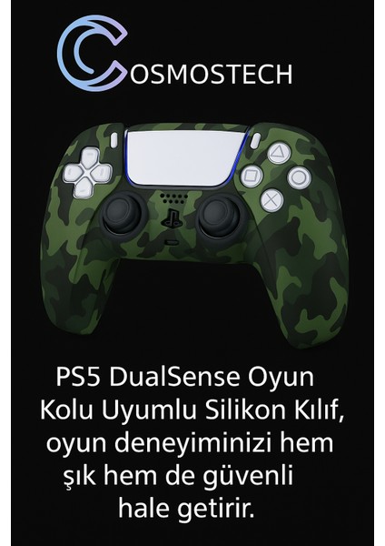 Ps5 Dualsense Joystick Koruyucu Silikon Kılıf Army Yeşil – Yüksek Kaliteli, Esnek, Army Yeşil Desenli Kaplama modelleri