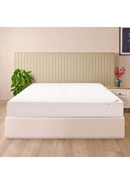 Soft Fitted Çift Kişilik Serinletici Alez - Beyaz - 160X200 cm