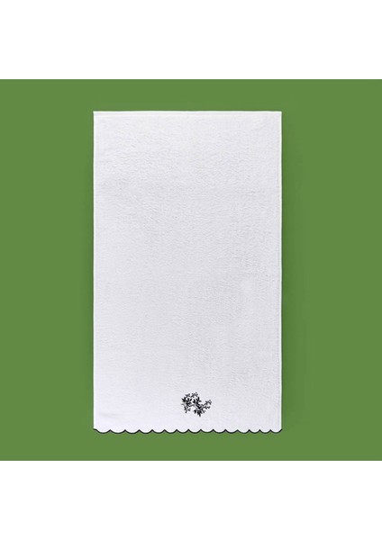 Soft French Cottage Onda Yüz Havlusu - Ekru / Siyah - 50X90 cm fiyatları