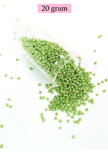 Litaetrend Dökme Cam Kum Boncuk (11/0) 2 mm - 20 Gram - Açık Yeşil - BNC003