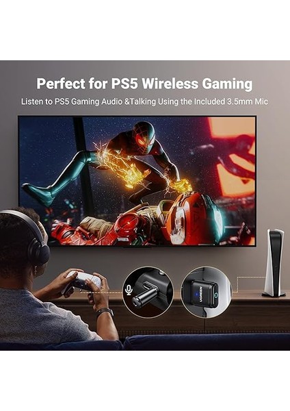 Aptx 5.3 Bluetooth USB Ses Pro Dongle - Ps5/ps4/switch/pc Için Eller Serbest Çağrı Adaptörü - Windows, Macos Uyumlu modelleri