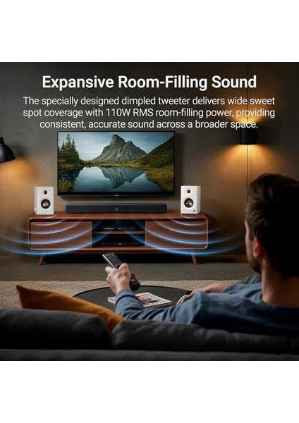 Mr5 Tri-Amplifikatörlü Hoparlör Beyaz modelleri