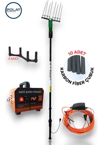 Polıve 7000 Zeytin Hasat Makinesi ve Polat 12VOLT Trafolu Akü Şarj Cihazlı