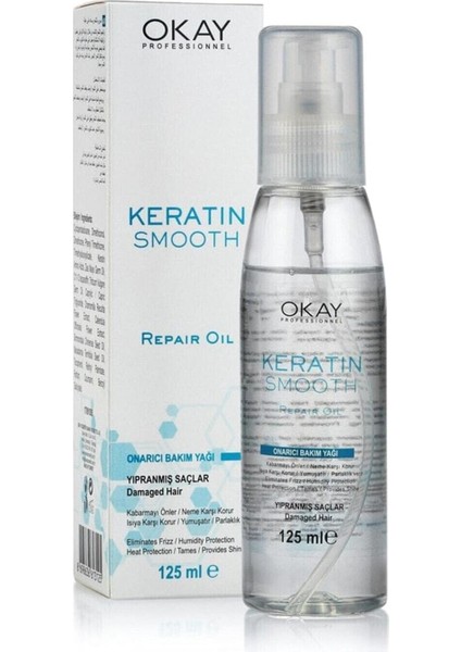 Okay Keratın Smooth Onarıcı Saç Bakım Yağı 125ML
