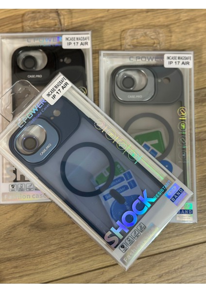 iPhone 17 Air Kılıfı, Yüksek Kalite– Kamera Lens Koruyucu Dahil, Magsafe Uyumlu Darbe Dayanaklı, Şeffaf Kap 3 Renk (Siyah, Mavi, Gri) modelleri