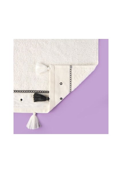 Soft Piene El Havlusu - Ekru / Siyah - 30X50 cm modelleri