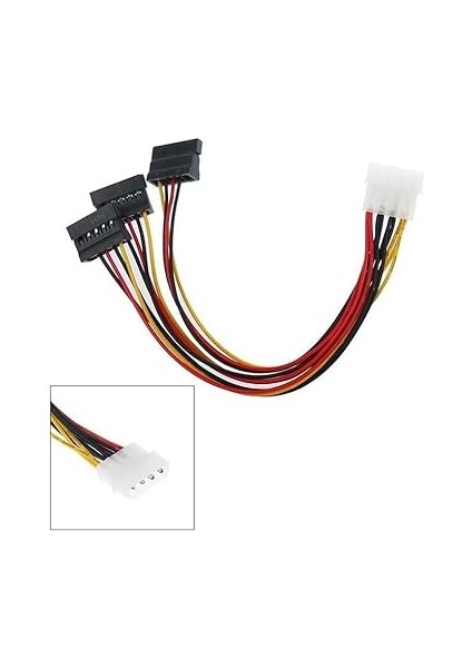 Plus PX-5101 3 Port Sata Çoklayıcı, Molex To 3xsata Power Hdd/dvd/ssd Psu Güç Kablosu fırsatları
