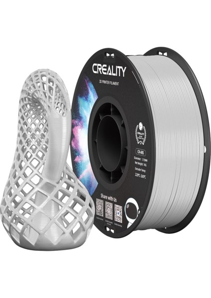 Abs Filament 1,75 Mm, Cr Abs Filament, Yüksek Dayanıklılık, Zehirsiz, Aşınmaya Dayanıklı, Tüm Creality Fdm-3d Yazıcılar ile Uyumlu, Beyaz 1 kg