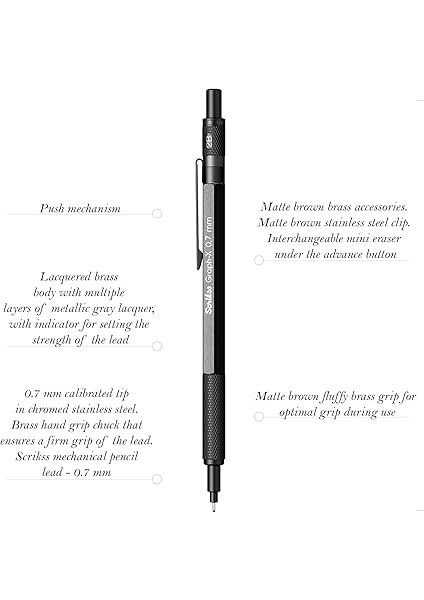 Office Graphx Versatil Kalem 0.7 mm Antrasit indirimleri