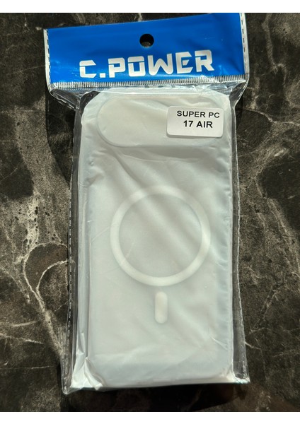 C.power Magsafe Şeffaf Sert Kılıf – iPhone 17 Air Uyumlu, Darbeye Dayanıklı Pc Malzeme modelleri