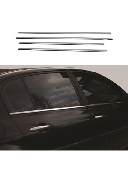 Renault Megane 2 Sedan 2004-2010 Krom Cam Çıtası 4 Kapı 4 Parça Paslanmaz Çelik fırsatları