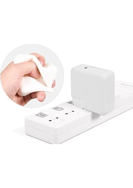 Magsafe Şarj Aleti Silikon Kılıfı Mac Pro Magsafe 1-2 85W Usb-C 87W-96W-140W Uyumlu Beyaz modelleri