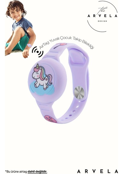 Airtag Yuvalı Bileklik Çocuklar Için - Su Geçirmez Tasarım, Ayarlanabilir