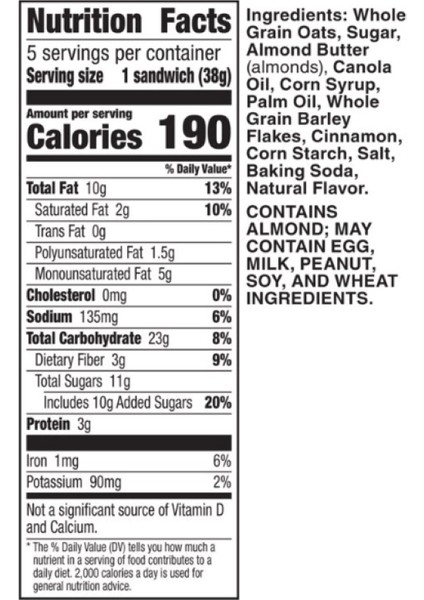 Bıscuıts Wıth Cinnamon Almond Butter 5 Pouches 191 G modelleri