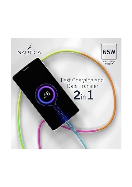 C38 Type-C To Type-C 65W LED Işıklı Şarj ve Data Kablosu 1.2m Çok Renkli fiyatları